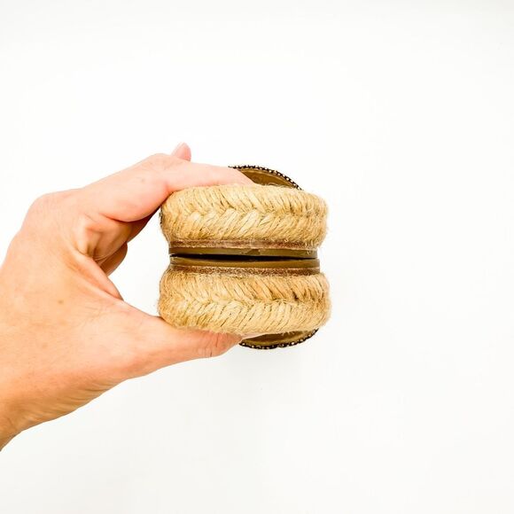 Chanel CC Logo Espadrille Slides Tweed Mules Flat Sandals EU 38 - Picture 5 of 11